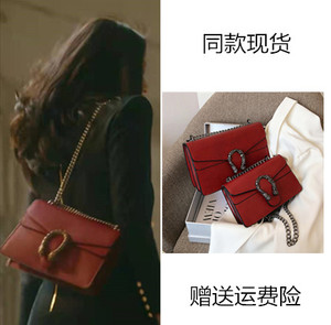 倪妮流金岁月朱锁锁同款包包女百搭简约链条小方包大容量包单肩包