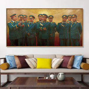 十大元帅装饰画伟人画像挂画开国十大将军领袖客厅背景壁画办公室