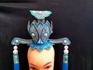 京剧头饰 女道士菩萨莲花冠 如意披冠越剧 道姑帽 豫剧 尼姑帽子