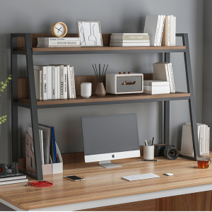 书架简易书桌收纳置物架现代简约办公桌面展示架家用桌上铁艺架子