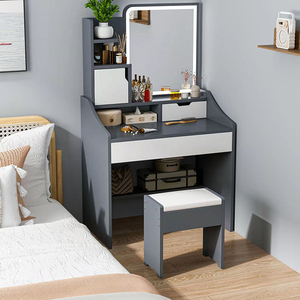 现代简约梳妆台卧室小型新款化妆台化妆镜一体高级感床头化妆桌子