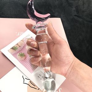 新款仙女水晶棒玻璃自慰快乐棒女用私处滋味器女生后庭拉珠肛门塞