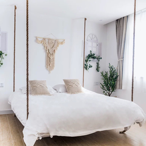 网红ins民宿吊床简约现代秋千床抖音同款家用室内卧室情趣悬挂床