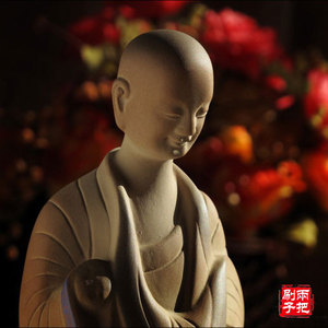 天水两把刷子雕漆漆器特产国礼非遗工艺品 小沙弥东方微笑麦积山