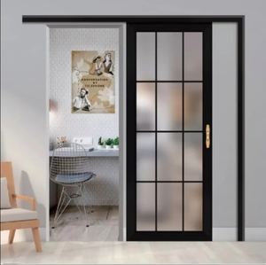 单轨单扇移门厨房浴室卫生间厕所隔断双层钢化玻璃钛镁铝合金推拉