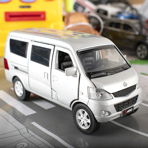 1/32 长安之星微型面包车六开门声光mpv移门金属玩具汽车模型