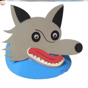 大灰狼头套娃娃手套公仔布偶玩偶讲故事动物道具幼儿园玩具表演