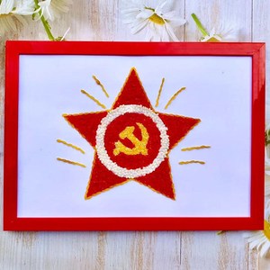 豆豆粘贴画五谷杂粮豆子贴画谷物五谷杂粮画小班小学生制作豆豆画