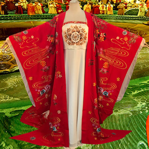 杨玉环妖猫传同款服装 拖尾红色汉服女 杨贵妃服装古装婚服唐装