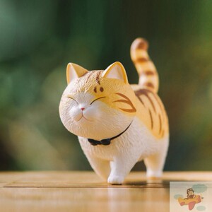 猫铃铛手办盲盒可爱猫咪玩偶小橘猫一代不二模型公仔汽车摆件套