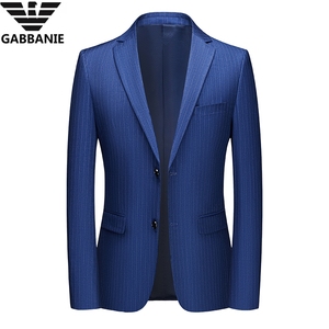奇阿玛尼亚西服男外套韩版修身新款商务休闲西装条纹单件西服便西