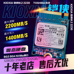 适用kioxia/铠侠M.2 2230 BG4 128GB 256GB DIY CFE SSD 固态硬盘