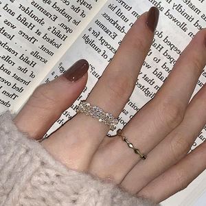 超仙精致锆石开口戒指套装韩国复古个性简约百搭气质时尚指环戒子