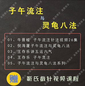 子午流注与灵龟八法视频课程子午流注针法针灸教程