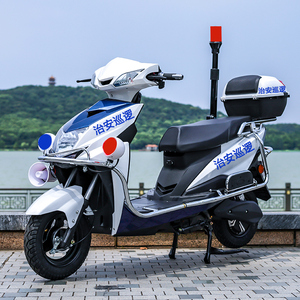 治安巡逻电动车二轮车保安电瓶车物业小区安保联防巡逻车景区校园