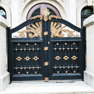 别墅大门乡村庭院对开门农村铝合金双开门欧式院子围墙铝艺大门