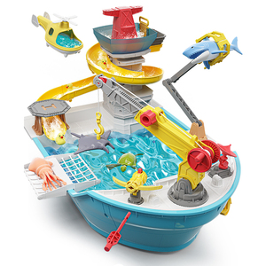 宝宝水上玩具儿童玩水捕鱼船鸭子套装男孩戏水工具小孩子益智钓鱼