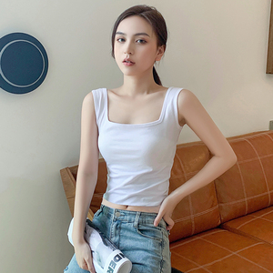 短款吊带t恤女露脐