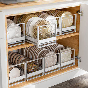 不锈钢厨房碗碟置物架橱柜碗碟架沥水架晾碗盘收纳架柜内放碗家用