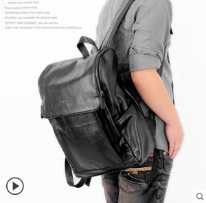 香港2023韩版双肩包男书包背包时尚男包大包皮包男士旅行电脑包潮