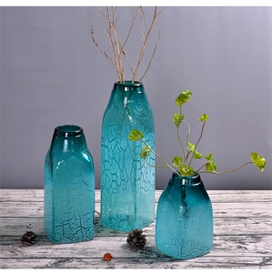 彩色玻璃花瓶 渐变色彩装饰品家居陈设家装家饰软装玻璃摆设客厅