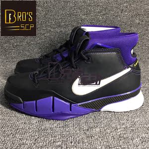 nike/耐克 kobe 1 zk1 科比1代复刻黑紫81分男款篮球鞋aq2728-004