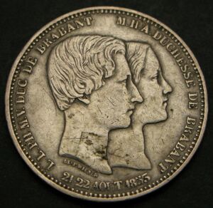 比利时1853年5法郎 大银币 公爵大婚 纪念 银币_阿里巴巴找货神器