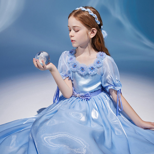 儿童礼服公主裙蓝色