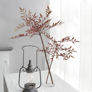 仿真花植物南天竹假花室内餐桌插花客厅摆设绿植桌面装饰花艺摆件