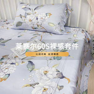 外贸正品夏季100%天丝床单单件被套加大双人睡单60支枕套三件套