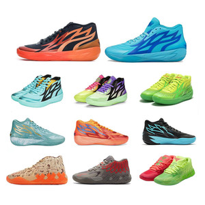 三球一代高帮篮球鞋男女鸳鸯红绿紫色星空拉梅洛鲍尔二代实战球鞋