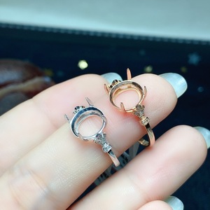 18k金戒指空托可选白金黄金玫瑰金可配彩色宝石可免费镶嵌接定制