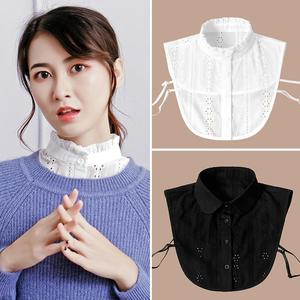 女胖mm春夏秋冬季黑白色衬衫百搭假领装饰衣领柯洛菲旗舰店1231000