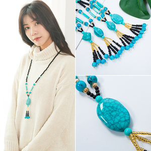 绿松石项链吊坠女款时尚