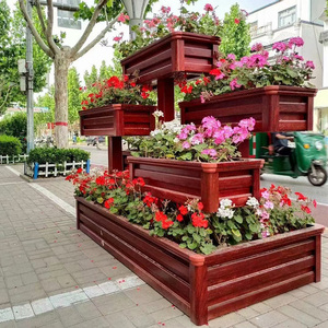 铝合金花箱组合户外道路售楼部庭院长方形花槽花坛阳台种植箱定制