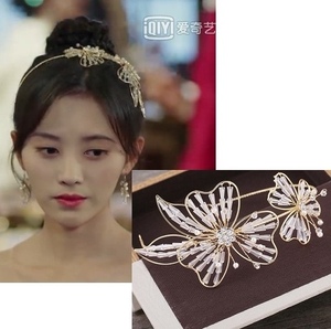 请赐我一双翅膀林九歌鞠婧祎同款金串珠发箍超仙女头箍发饰头饰