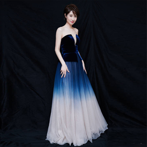 抹胸裙女礼服主持人