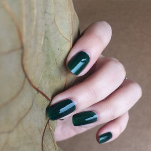 安妮丝水性可剥可撕 指甲油 绿色系列 橄榄绿f07 墨绿 10ml