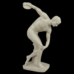 运欧式掷铁饼者艺术品家居摆件创意石雕塑抽象饰动人体砂人物装品