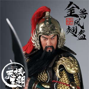 天模 303toys mp016 1/6 三国 关羽 金兽凤翅盔 纯铜 兵人偶头盔