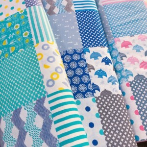 手工手作布艺diy拼布头面料日本进口布大方格拼接风棉麻布料