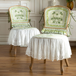 范居态度青野氛围感法式美式椅子靠背椅垫轻奢餐桌座椅背凳子套罩
