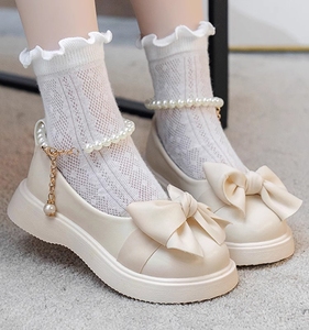 女童鞋2024新款夏季儿童演出白色小皮鞋女孩中大童洛丽塔公主单鞋