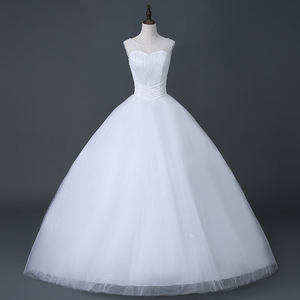 2018新款婚纱礼服新娘婚纱时尚简约蕾丝结婚礼服齐地公主西式礼服