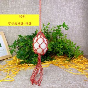 500人付款淘宝三月三装鸡蛋袋子立夏端午节五彩蛋挂脖网兜手工编织网