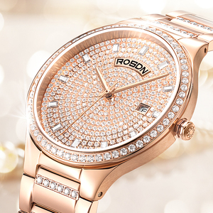 劳士顿正品手表女士手表满天星镶钻女表气质男士情侣手表2022年款