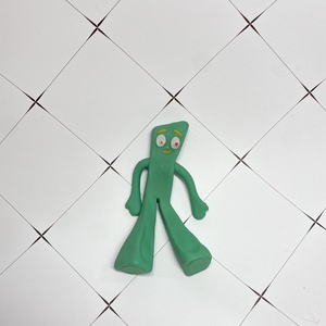 复古怀旧 gumby 小绿人 冈比 发泄弹力人 玩具
