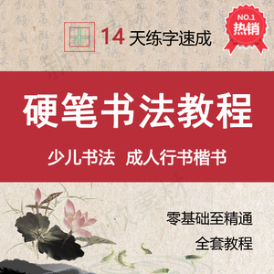 少儿入门成人硬笔书法教程视频行正楷书教学课件培训课程2801