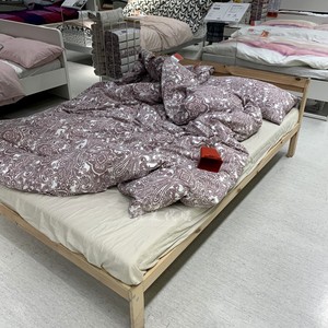 新品ikea宜家实木床 奈登 床架 松木带床板北欧简约风多尺寸