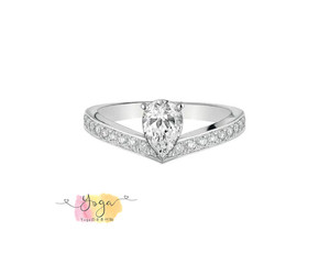 日本代购直邮 尚美 chaumet 钻石 项链 白鹭 铂金 钻石 戒指